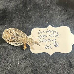 Vintage Spanish sterling silver brooch